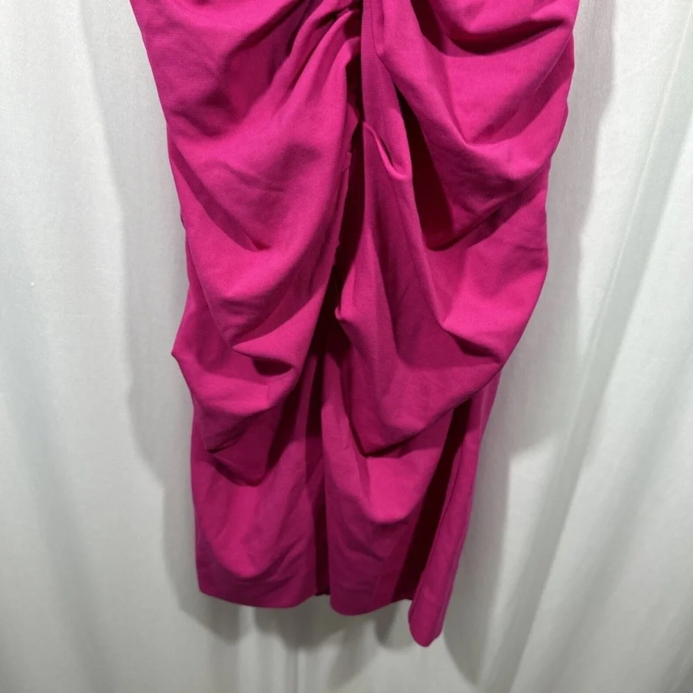 NWT‎ $385 Nicole Miller [ 4 ] Jersey Palazzo Off Shoulder Dress Very Berry - Picture 14 of 15